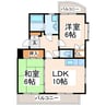 エバンジェル 2LDKの間取り