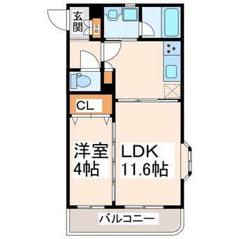 間取図 キャッスル九品寺