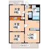 グレースヒル 3LDKの間取り