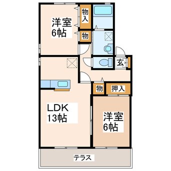 間取図 レクエルド水前寺