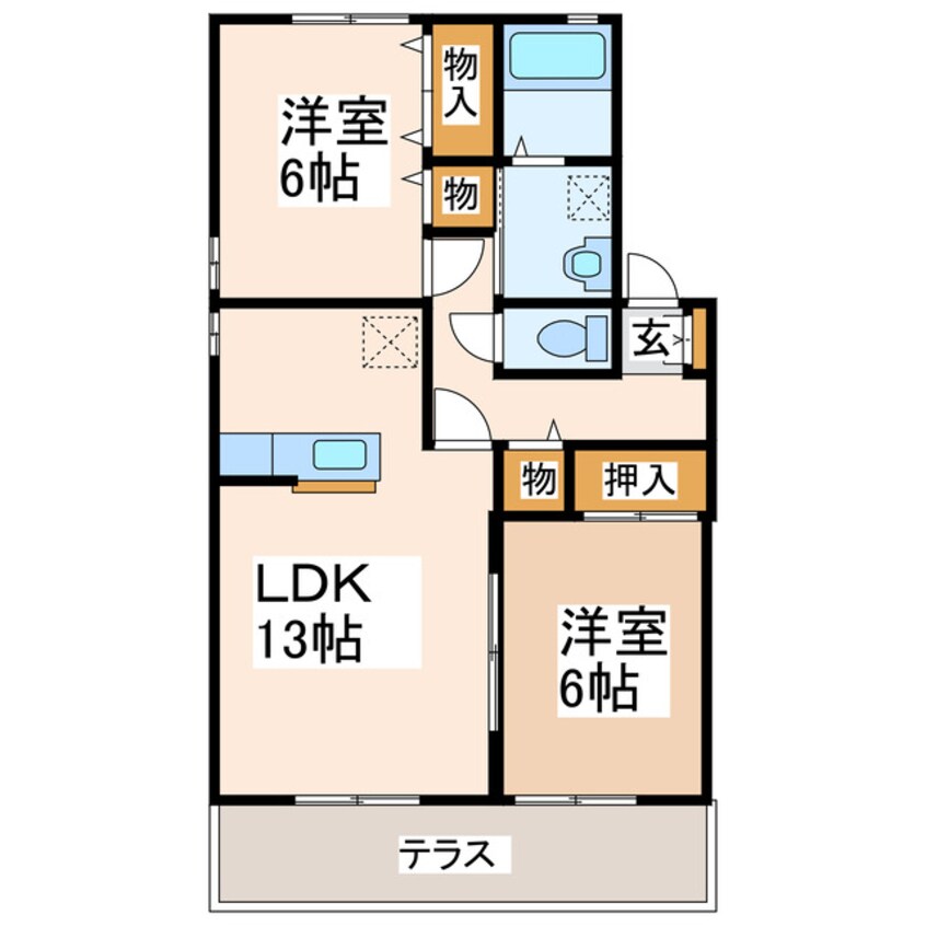 間取図 レクエルド水前寺