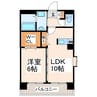 オンブラージュ白山 1LDKの間取り
