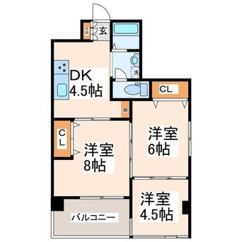 間取図 第5梅香園ビル（国府）