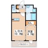 アクシス新屋敷 1LDKの間取り