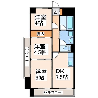 間取図 ラ・フレールレジデンス水前寺