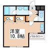 香梅マンション菅Ⅱ 1Rの間取り