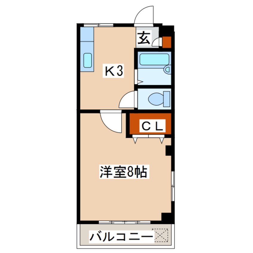 間取図 クリスタルコーポ大江