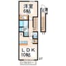 ムーンヒル水前寺 1LDKの間取り