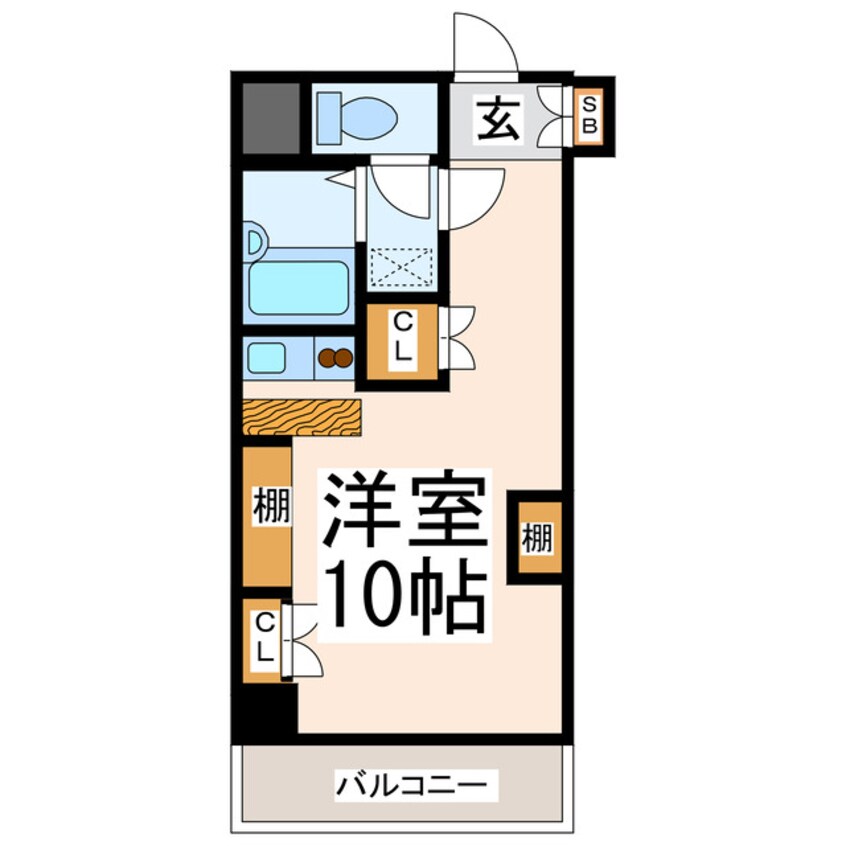 間取図 熊本市営バス/東水前寺 徒歩1分 3階 築34年