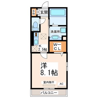 間取図 産交バス（熊本市）/保田窪三丁目 徒歩8分 2階 築4年