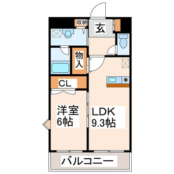 間取図 産交バス（熊本市）/保田窪一丁目 徒歩4分 1階 築22年