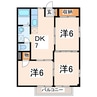 ニューシティ出水 3DKの間取り