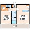 フルール出水 1LDKの間取り