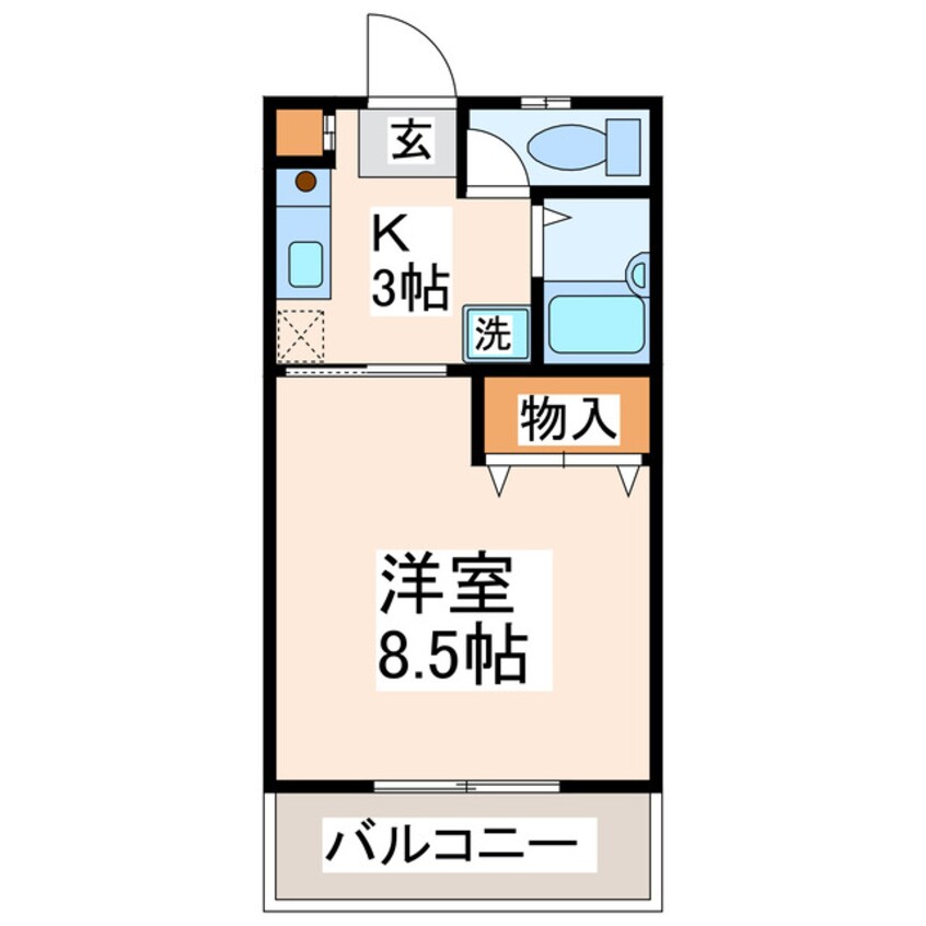 間取図 産交バス（熊本市）/鉄工団地入口 徒歩4分 4階 築27年