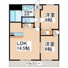 フォンス出水 2LDKの間取り