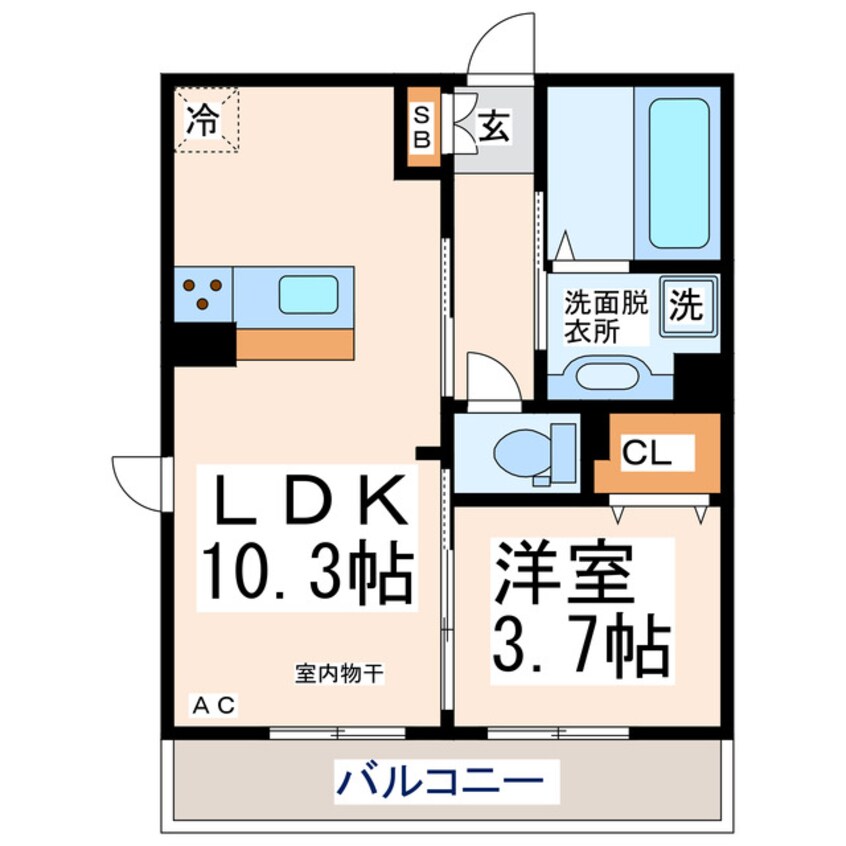 間取図 ライスシャワー坪井