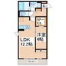 アルバルーチェ黒髪 1LDKの間取り