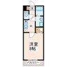 サウス清香 1Kの間取り