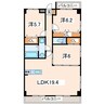 アンピールメゾン光助新町 3LDKの間取り