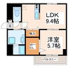 LA PAISIBLE(ラ ペジブル) 1LDKの間取り