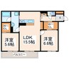 シャーメゾン江津湖 2LDKの間取り