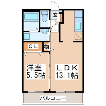 間取図 熊本市電Ａ系統<熊本市交通局>/神水交差点駅 徒歩3分 1階 築6年