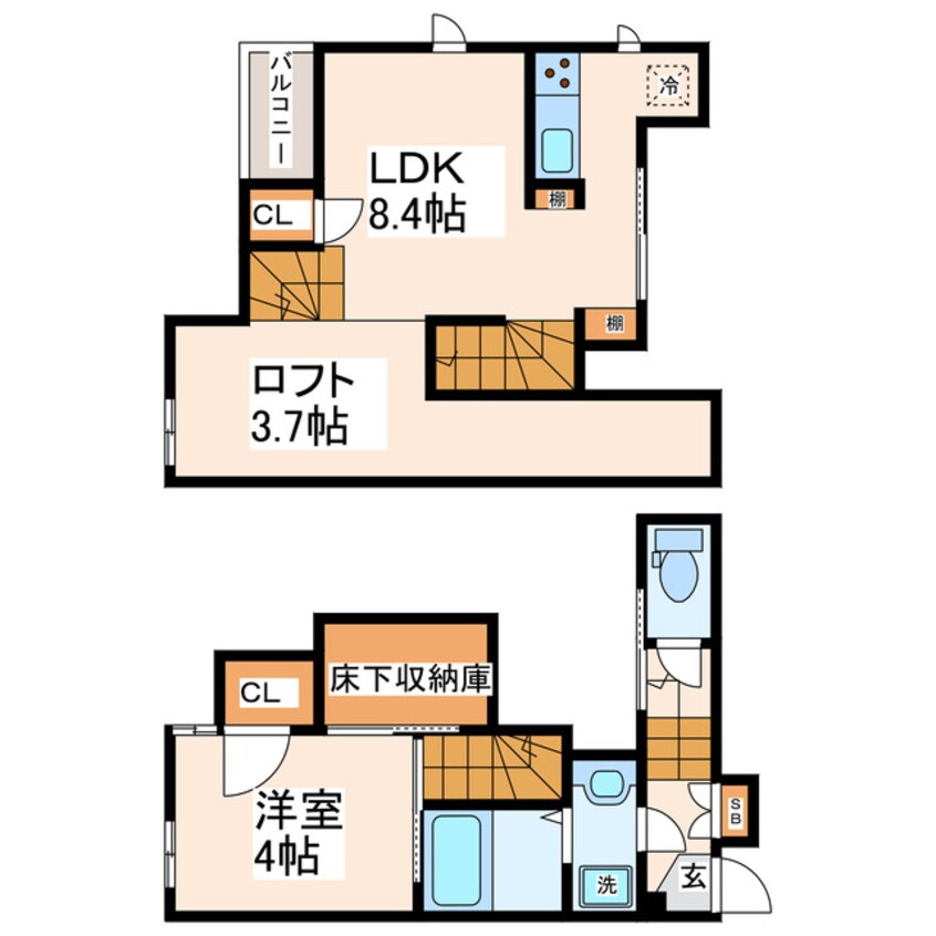 間取図 CB南熊本ヴィータ