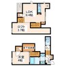 CB南熊本ヴィータ 1LDKの間取り