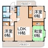 熊本市営バス/三郎 徒歩3分 3階 築29年 3LDKの間取り