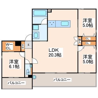 間取図 セリシエール熊本駅南