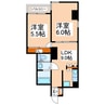 TMビル 2LDKの間取り