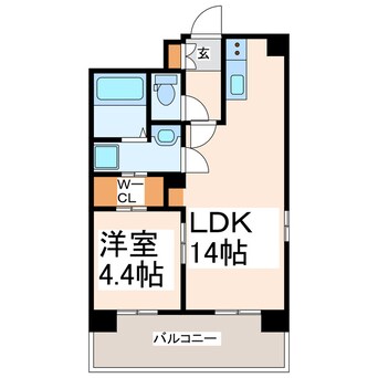 間取図 熊本バス/上の門 徒歩2分 10階 築16年