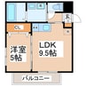 VERENA保田窪本町 1LDKの間取り