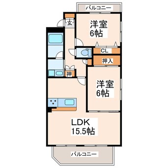 間取図 産交バス（熊本市周辺）/帯山四丁目 徒歩7分 1階 築20年