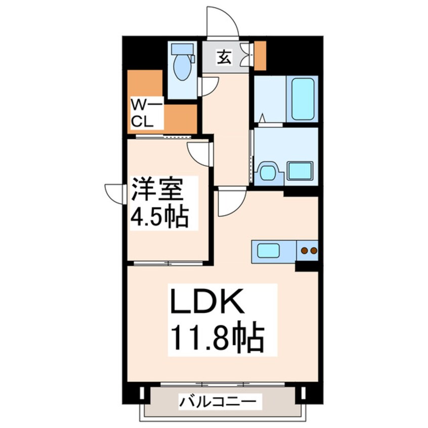 間取図 O-heドリュー熊本駅前