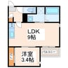 REGALESTフロンティアⅢ 1LDKの間取り