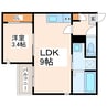 REGALESTフロンティアⅢ 1LDKの間取り