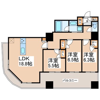 間取図 Ｄ’グランセ熊本ザ・レジデンス