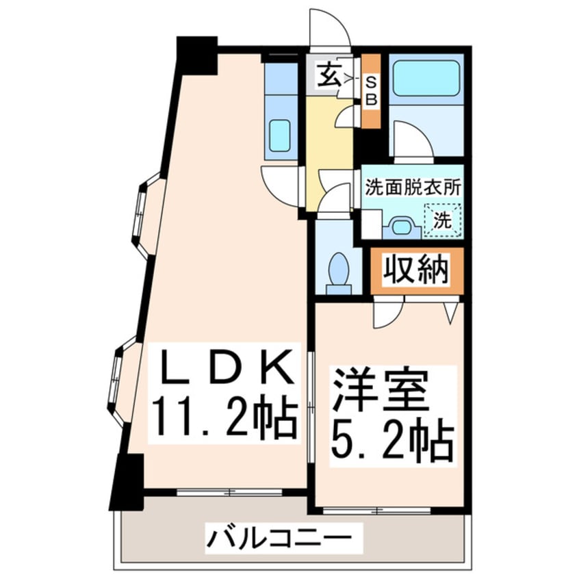 間取図 産交バス（熊本市）/自衛隊前 徒歩2分 2階 築25年