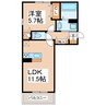 D-room出水 1LDKの間取り