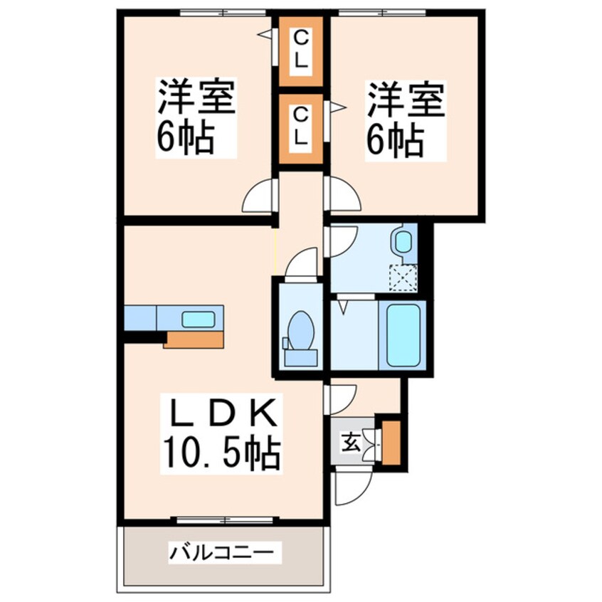 間取図 サン・ローズ出水