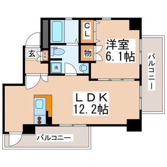 間取図 ビュークレスト水前寺５丁目