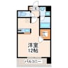 フルール南熊本 1Rの間取り
