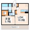 （仮）D-roomはません 1LDKの間取り