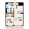 LIBTH熊本駅 1LDKの間取り