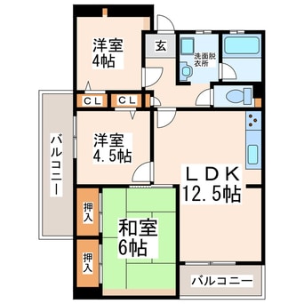 間取図 スカイハイツ新町