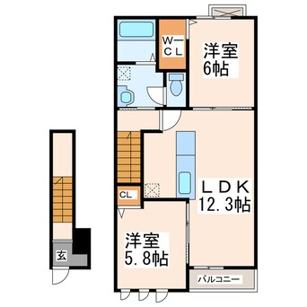 間取図 リヴェール・リッシュⅡ