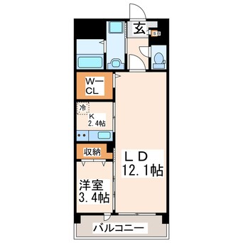間取図 産交バス（熊本市）/水前寺駅通り 徒歩5分 1階 築12年