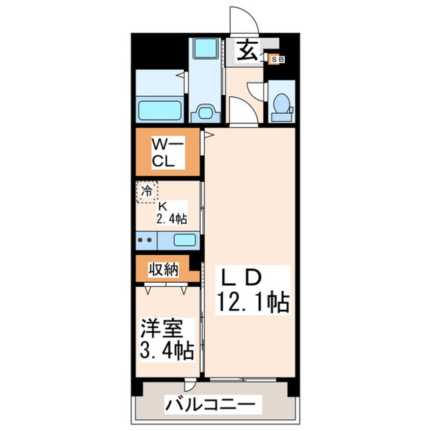 間取図 産交バス（熊本市）/水前寺駅通り 徒歩5分 1階 築12年