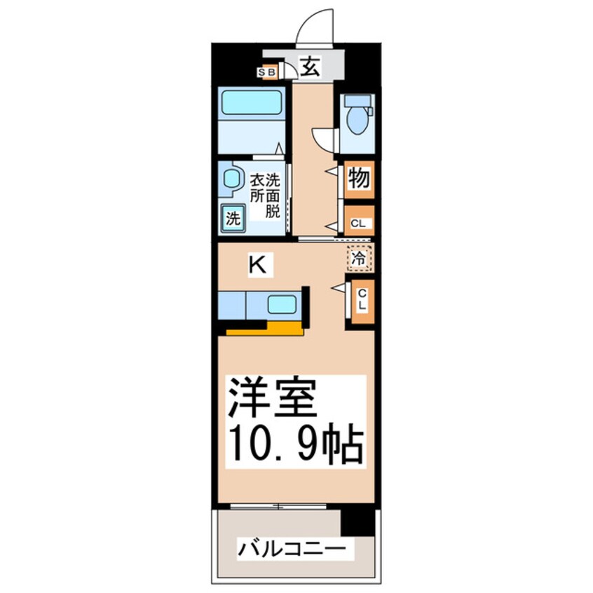 間取図 産交バス（熊本市）/水前寺駅通り 徒歩5分 1階 築12年